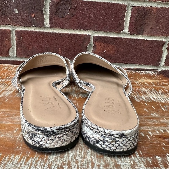 ABLE Joselyene Snakeskin Leather Mules - Picture 6 of 7